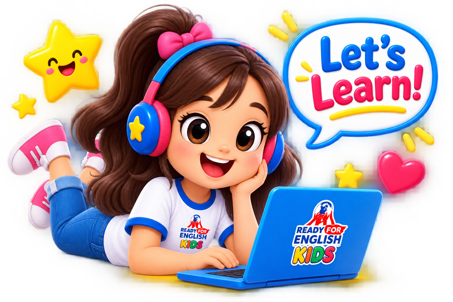 Niña aprendiendo inglés